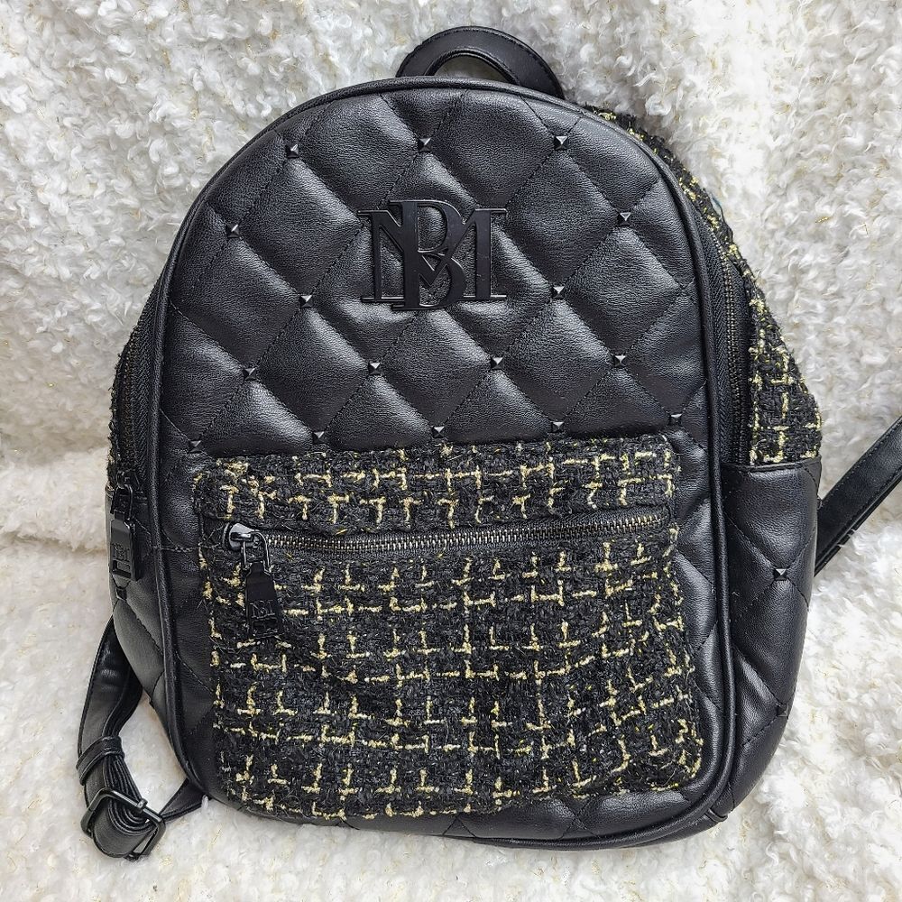 ‎Badgley Mischka Studded Tweed-Pocket Backpack
